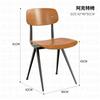 Mesa y silla de cafetería de estilo industrial vintage con combinación de leche, té, postres, repostería, pastelería, mesa y silla comerciales de tablero oceánico.