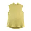 Comercio Exterior 2026 Primavera Nuevo Estilo Europeo y Americano Moda Femenina Casual Holgada Sin Mangas Camisa con Lazo 7484078