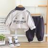 Set de Pechera Deportiva para Niños 2025 Nuevo Estilo Coreano Bebé Niño Manga Larga Bolso de Hombro Rlpneon Traje de Tres Piezas de Moda