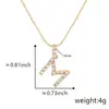 Colar com pingente de pérola e letra inglesa moda transfronteiriça simples feminino ouro 18K personalidade hip-hop Joker joias atacado