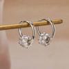 Aogu Moda Ins Europea y Americana Exquisitos Pendientes de Cuentas de Transferencia de Circonita Chapados en Cobre Oro Real para Mujer Nicho Lujo Accesible Pendientes de Gama Alta