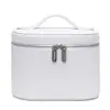 Bolsa de Maquiagem de Couro com Padrão Lichia de Alta Qualidade, Bolsa de Armazenamento de Viagem Portátil de Grande Capacidade, Estojo de Maquiagem Portátil Multifuncional