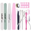 Herramientas para decoración de uñas, set para principiantes, cuidado de manos, exfoliación de piel muerta, pulido y abrillantado de uñas, manicura, set completo para principiantes