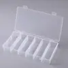 Caja de muestra rectangular transparente fija vertical de 6 rejillas caja de embalaje de componentes electrónicos caja de almacenamiento de herramientas de ferretería