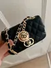 Mini Billetera de Cadena Pequeña Bolsa de Basura para Mujeres 2025 Nueva Mini Pequeña Bolsa con Colgante de Fragancia Bolsa Pequeña Cf Bolsa de Labial