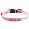 Nuevo collar con hebilla de seguridad reflectante para cabeza de gato con orejas redondas, collar con cascabel para mascota, venta al por mayor
