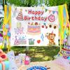 Feliz Aniversário Pendurado Pano Fundo Pano Bonito Dos Desenhos Animados Decoração De Festa Infantil Foto Ins Internet Celebridade Fundo Pano De Parede