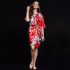 Bata de Satín, Bata de Vestir Nupcial Estilo Kimono, Bata de Boda Estampada para Mujer, Bata Cómoda para Damas de Honor, Bata de Vestir Nupcial Exclusiva Transfronteriza
