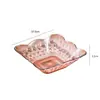 Venta directa de fábrica de nuevas bandejas transparentes de plástico para frutas, platos para frutas, bandejas para frutas secas, bandejas para dulces y bocadillos, bandejas de almacenamiento para sala de estar en stock
