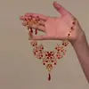 Collar de Cadena para Clavícula Estilo Palacio Retro con Flor Hueca de Pedrería, Borla de Gota de Agua, Conjunto de Accesorios de Moda de Lujo Nicho