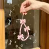 Corrente de Celular com Laço de Creme Estilo Coreano Pérola Coração Girly Celebridade da Internet Mesmo Estilo Pingente de Bolsa Chaveiro Ornamento