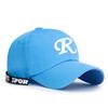 Estilo Coreano Nuevo Sombrero de Letras con Cinta para Primavera y Verano Hombres y Mujeres Jóvenes Pareja Moda Callejera Gorra de Béisbol Bordada con R Grande