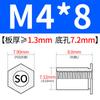Xinyi SO-3.5M4*4~M4*12 Agujero Inferior Agujero Pasante 7.2 Tuerca Remachable a Presión Columna Pieza de Remachado a Presión Agujero Pasante Columna de una Placa