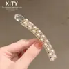Pinza Antideslizante de Lujo Ligero para Mujer, Popular en Línea, Pinza de Garra Completa para la Parte Posterior de la Cabeza, Pasador, Nuevo Estilo Japonés y Coreano, Pinza Retorcida de Perlas, Gama Alta