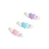Color Macarrón Corazón Alas Alas Resina Accesorios Pequeños DIY Taza de Pegamento Cremoso Imán para Refrigerador Hebilla de Zapato Accesorios