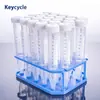 Tubo de Centrífuga de Laboratorio Tubo Dispensador de Granos de Café Plástico PP 25/50ml 100ml Botella Dispensadora de Pie con Soporte