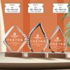 Novo cartão de licenciamento de revendedor de medalhas de cristal criativo, reunião de aniversário, prêmio de equipe excepcional, lembrança, troféu de madeira maciça