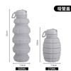 Taza de Agua de Silicona de Grado Alimenticio para Deportes al Aire Libre, a Prueba de Fugas, Plegable Telescópica de Viaje, Botella de Silicona Portátil para Montañismo y Fitness
