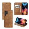 Estojo de Couro para Celular Samsung S25Ultra Aplicável em Fronteiras Estojo para Celular S25 Edge Estojo Protetor Tipo Flip Magnético com Cobertura Total