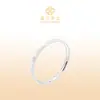 Pulsera abierta de plata de ley 999.9 con diseño de mariposa cóncava cepillada, superficie lisa y simple, pulsera de plata para mujer, apertura ajustable
