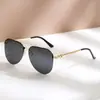 Nuevas Gafas de Sol Aviador de Moda, Gafas de Sol Retro de Marco Grande a la Moda para Hombres, Gafas de Conducir de Gama Alta, Gafas de Sol con Protección Solar