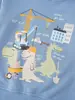 Sudadera con capucha para niño estilo europeo y americano, otoño e invierno 2026, estampado divertido de dinosaurio de dibujos animados, prenda superior tipo pullover para niños pequeños