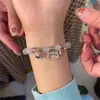 Pulsera de Piedra Ojo de Gato con Colgante de Corazón de Gato y Cascabeles Kt Pulsera DIY para Mujer Pulsera Versátil de Cuentas Hecha a Mano Regalo