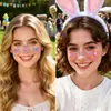 Nuevas Pegatinas de Tatuaje de Maquillaje de Pascua de Amazon, Pegatinas Faciales de Huevo, Pegatinas de Ojos de Bandera Colorida, Pegatinas Lindas de Conejo para Manualidades