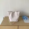 Bolso de Hombro Tipo Cubo de Color Caramelo Nuevo de Verano, Bolso Ligero de Nailon, Casual, Moderno, Versátil, Tendencia, Bolso Tote Estilo Relajado