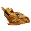 Atacado de Sapo Oco com Ponta Dourada e Diamantes, Artesanato de Animal de Estimação para Chá que Morde Dinheiro, Enfeites de Metal para Mesa de Escritório