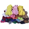 Cuerda de Algodón Hueca de Doble Capa de 5 mm de Colores, 8 Hilos, para Cintura de Pantalones, Cuerda de Sombrero, Cordón, Cuerda para Tejer DIY Hecha a Mano 90m