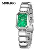 Relógio Mokago de Quartzo de Luxo Nicho com Elegância de Madrepérola, Relógio Feminino de Liga, Mostrador Quadrado Exquisito de Madrepérola, Relógio de Moda à Prova d'Água