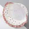 Sombrero de Pescador para Bebé con Encaje Elegante y Lazo, Sombrero con Protección Solar para Niñas Pequeñas, Sombrero de Sol de Ala Ancha para Primavera