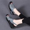 Sandalias Cuña Antideslizantes para Mujer 2026 Verano Nuevas Negras Versátiles Huecas Bordadas que Aumentan la Altura Casual Chanclas para Mujer