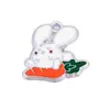 Accesorios Decorativos Colgantes de Conejito Creativo Pequeño Sosteniendo Zanahoria, Transfronterizos, Hechos por Uno Mismo, Lote Mixto Disponible, Venta al por Mayor Directa de Fábrica