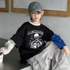 Camiseta de manga larga para niño primavera y otoño 2025 nueva camisa base de primavera para niños suéter fino de primavera para niños grandes de moda