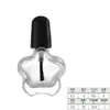 Botellas Transparentes Redondas y Cuadradas para Esmalte de Uñas 5ml 10ml 15ml Botellas de Vidrio para Cosméticos con Tapa y Pincel
