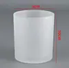 Vaso de vela de aromaterapia de vidrio DIY taza de vela casera esmerilada con tapa portavelas creativo vaso de vidrio taza vacía adornos