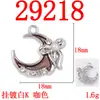 Pingente Assimétrico de Lua com Laço de Pérola Estilo Francês Romântico Pulseira Brincos DIY Feitos à Mão Acessórios de Joia em Liga