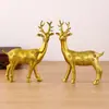 Enfeites de veado em cobre, estatuetas de veado, veados de cobre, amendoins, repolho, móvel de TV, artesanato para hall de entrada, sala de estar de casa, decorações para empresa