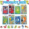Pegatinas de Manualidades Hechas a Mano para Niños Transfronterizas Pegatinas de Recompensa para Maestros Animales Marinos de Dibujos Animados Haz la Cara DIY