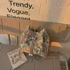 Bolso Cubo con Cordón Estampado Vintage Nuevo 2026 para Mujer, Bolso de Hombro con Cadena, Moderno y Versátil, Bolso Cruzado de Diseño Único
