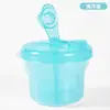 Contenedor giratorio de tres compartimentos para leche en polvo, caja transparente en capas, conveniente para llevar cuando se está fuera, caja multifuncional para almacenamiento de leche en polvo y frutas