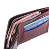 Cartera casual de negocios para hombre corta color sólido patrón de lichi múltiples ranuras para tarjetas gran capacidad PU monedero para monedas tarjetero venta al por mayor