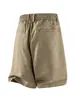 Pantalones Cortos Casuales Nanxia Unisex Verano Marca de Moda Estilo Ins Pantalones Frescos de Lino Sueltos Versátiles Pantalones de Pierna Recta