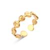 Anillo Abierto de Tres Capas con Cuentas Onduladas Transfronterizo Europeo y Americano Anillo de Valla Bohemio de Acero Inoxidable Joyería