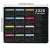 Calendário de Novo Produto Transfronteiriço 2026 Mouse Pad de Feriado Mouse Pad de Mesa de Escritório de Alto Valor Pad para Teclado de Mesa de Computador