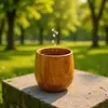 Selección Premium Taza de Barriga Grande Nórdica Taza de Madera Taza de Madera Creativa Madera Maciza Taza de Té Antiescaldable Resistente al Desgaste y Duradera