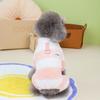 Roupas para Animais de Estimação Outono e Inverno Novo Veludo Quente Roupas para Gatos e Cães com Fivela de Tração 23 Listras de Urso Branco Jaqueta de Lã de Quatro Patas