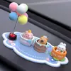 Enfeites de Carro de Animais de Estimação Fofinhos de Desenho Animado Porquinho Coelho com Cabeça Balançante Decoração do Console Central do Carro Acessórios de Interior de Carro